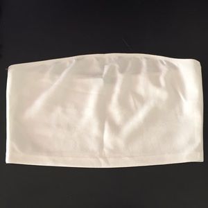 Tube top blanc crop top